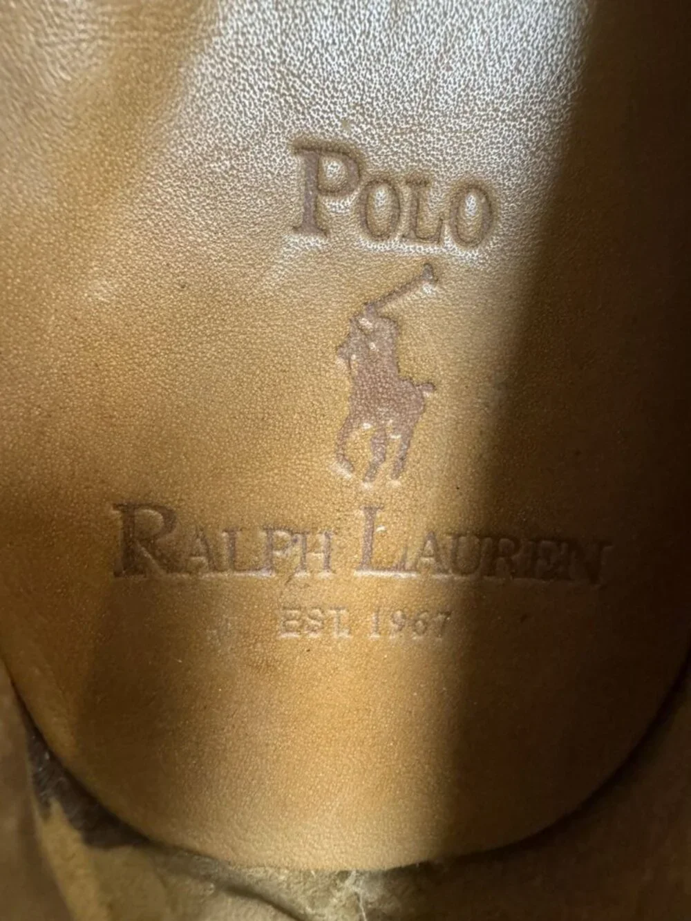 Polo Ralph Lauren Alante Brown Leather Loafers Moc Toe Men’s Size 8D